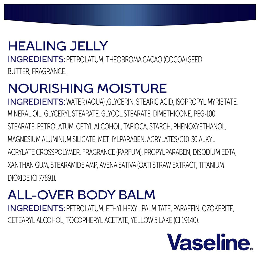 Affiche en salle de bain présentant Vaseline pour hydratation quotidienne.