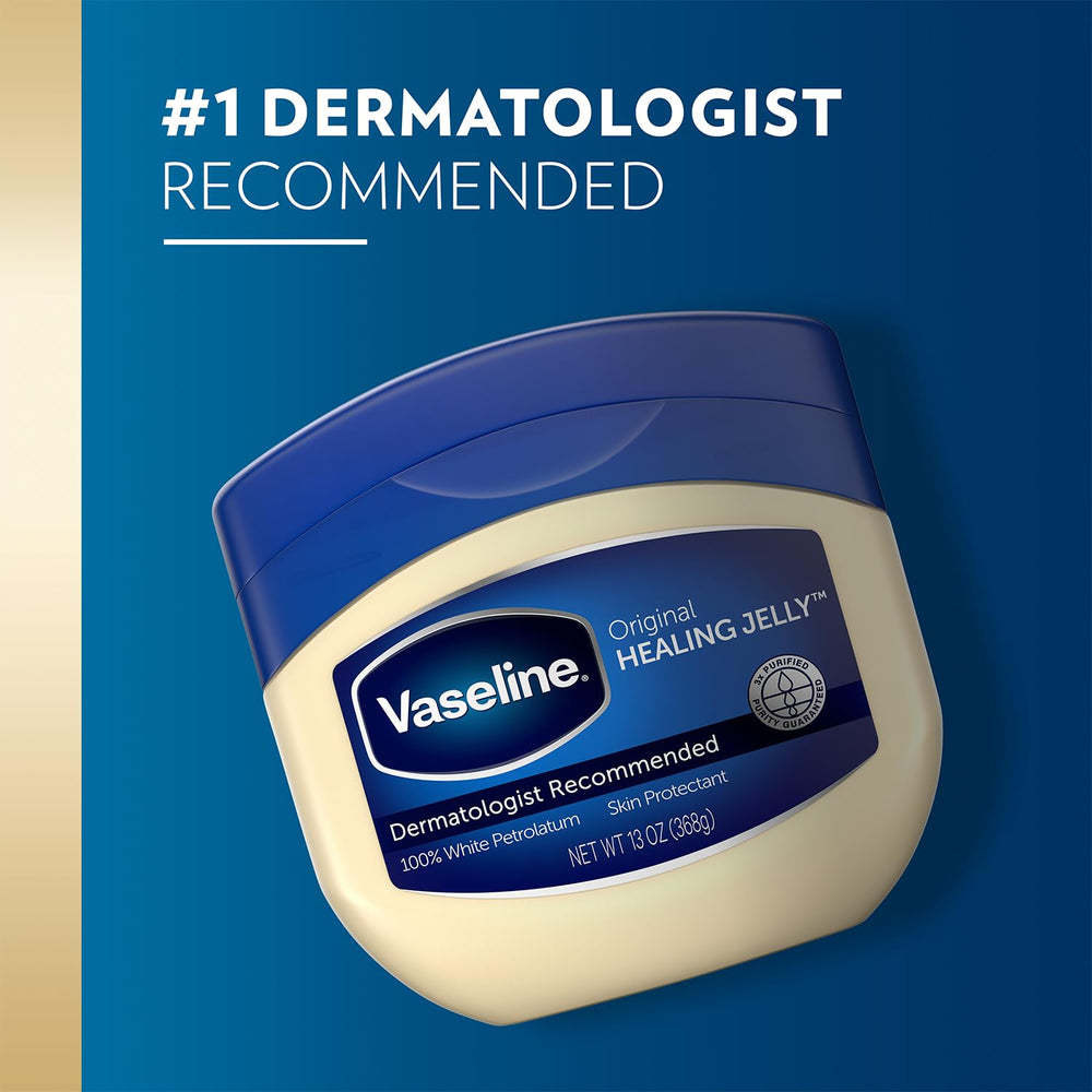 Soin des lèvres avec Vaseline Gelée de Pétrole non parfumée, hydratation fiable.