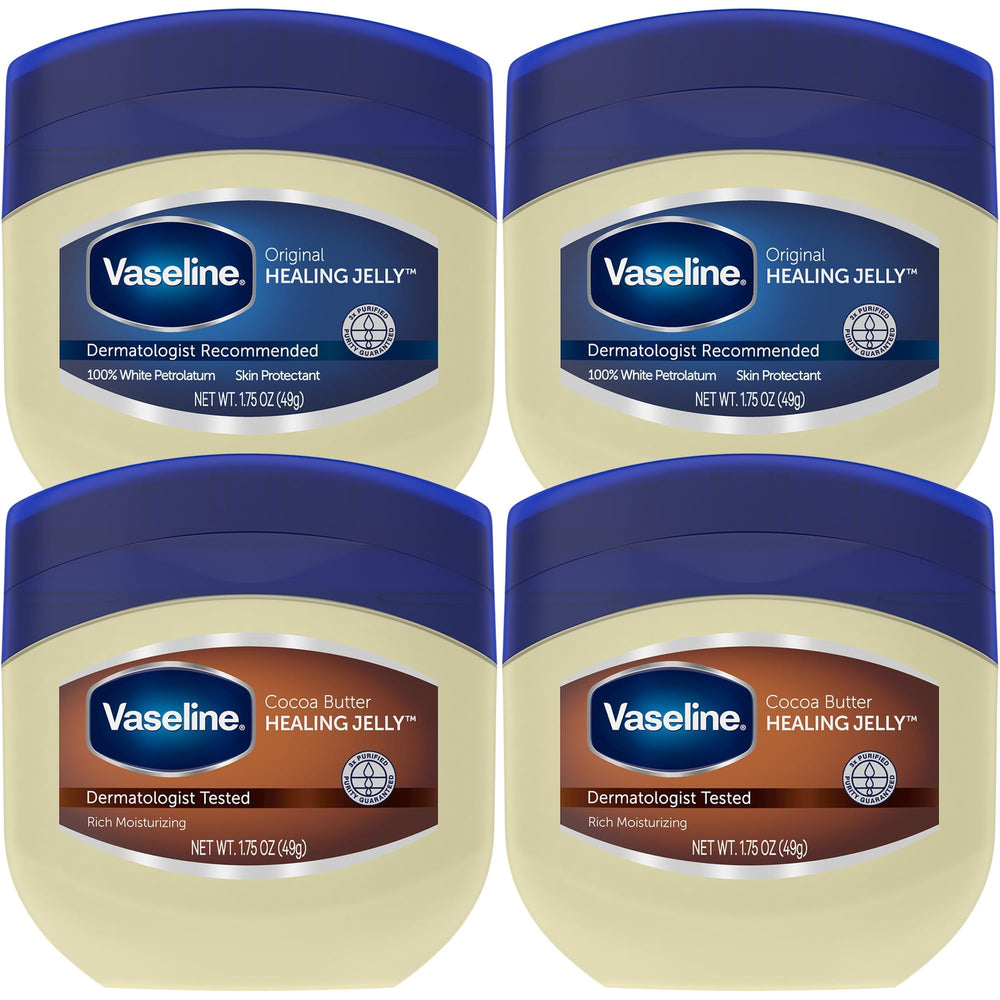 Vaseline Gelée Original en ensemble voyage, hydratation riche pour peau sèche.