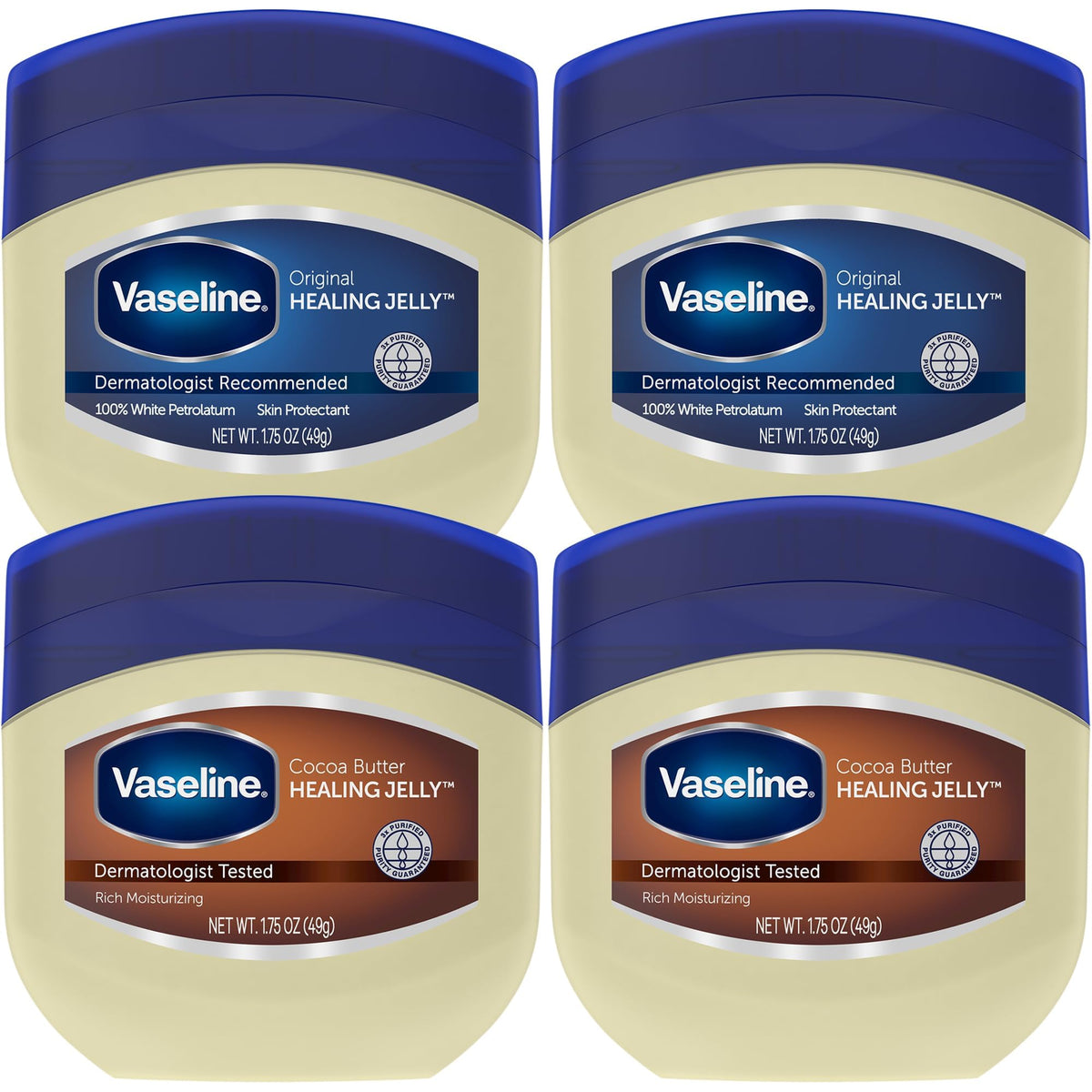 Vaseline Gelée Original en ensemble voyage, hydratation riche pour peau sèche.