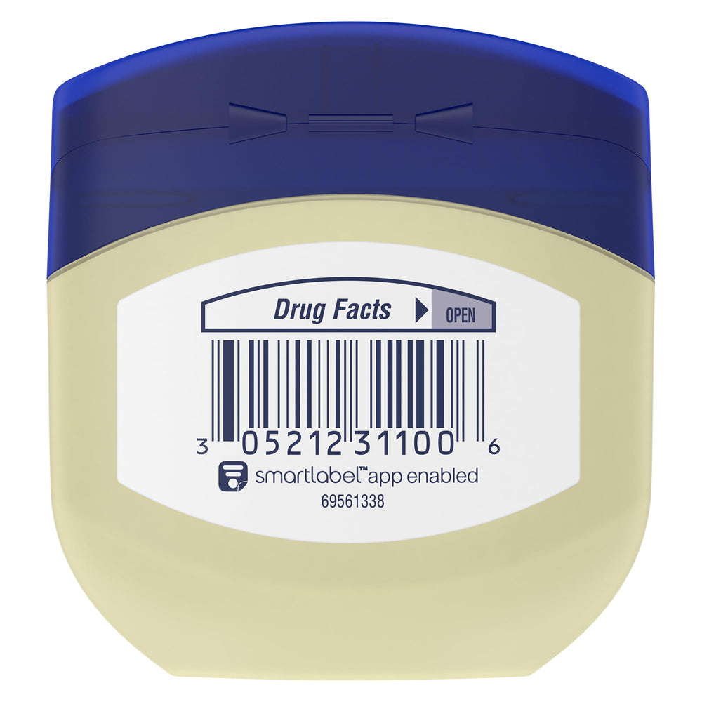 Vaseline Gelée de pétrole – application sur peau sèche et réclamant hydratation douce.