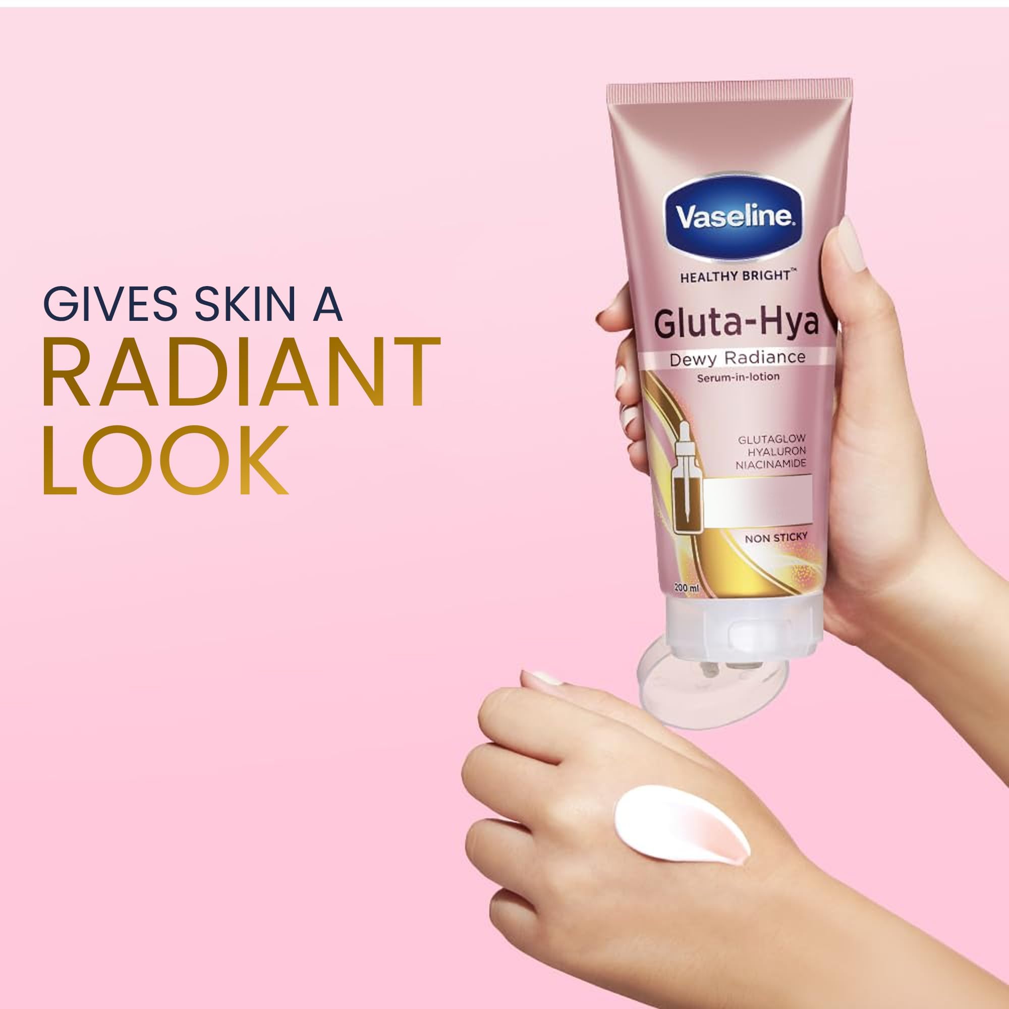 Vaseline Gluta-Hya convient à tous les types de peau.