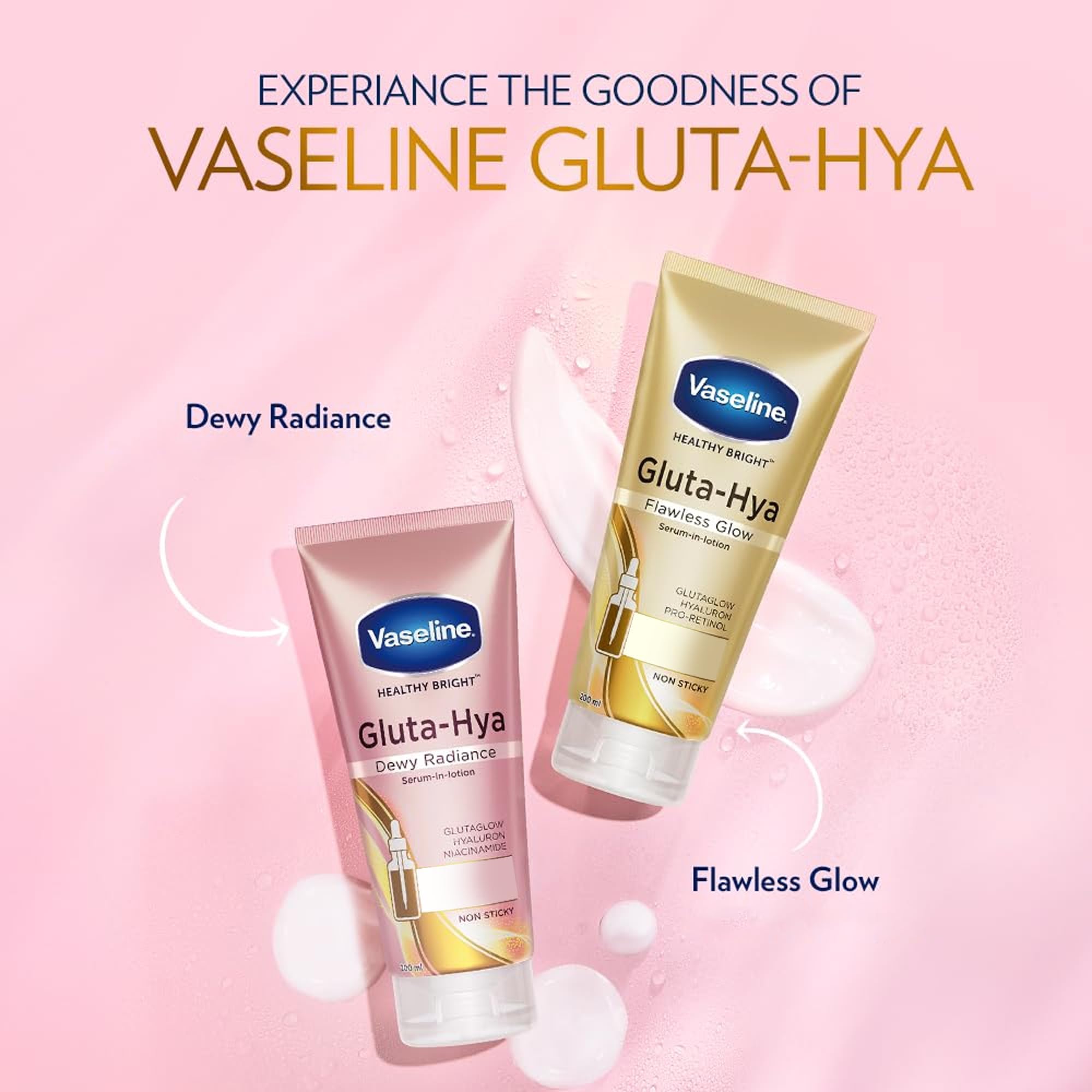 Vaseline Gluta-Hya en format 200 ml, pratique au quotidien.