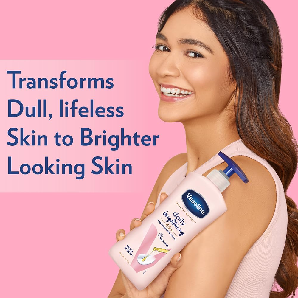Format 200 ml de Vaseline Healthy Daily Body Lotion, pratique en déplacement.