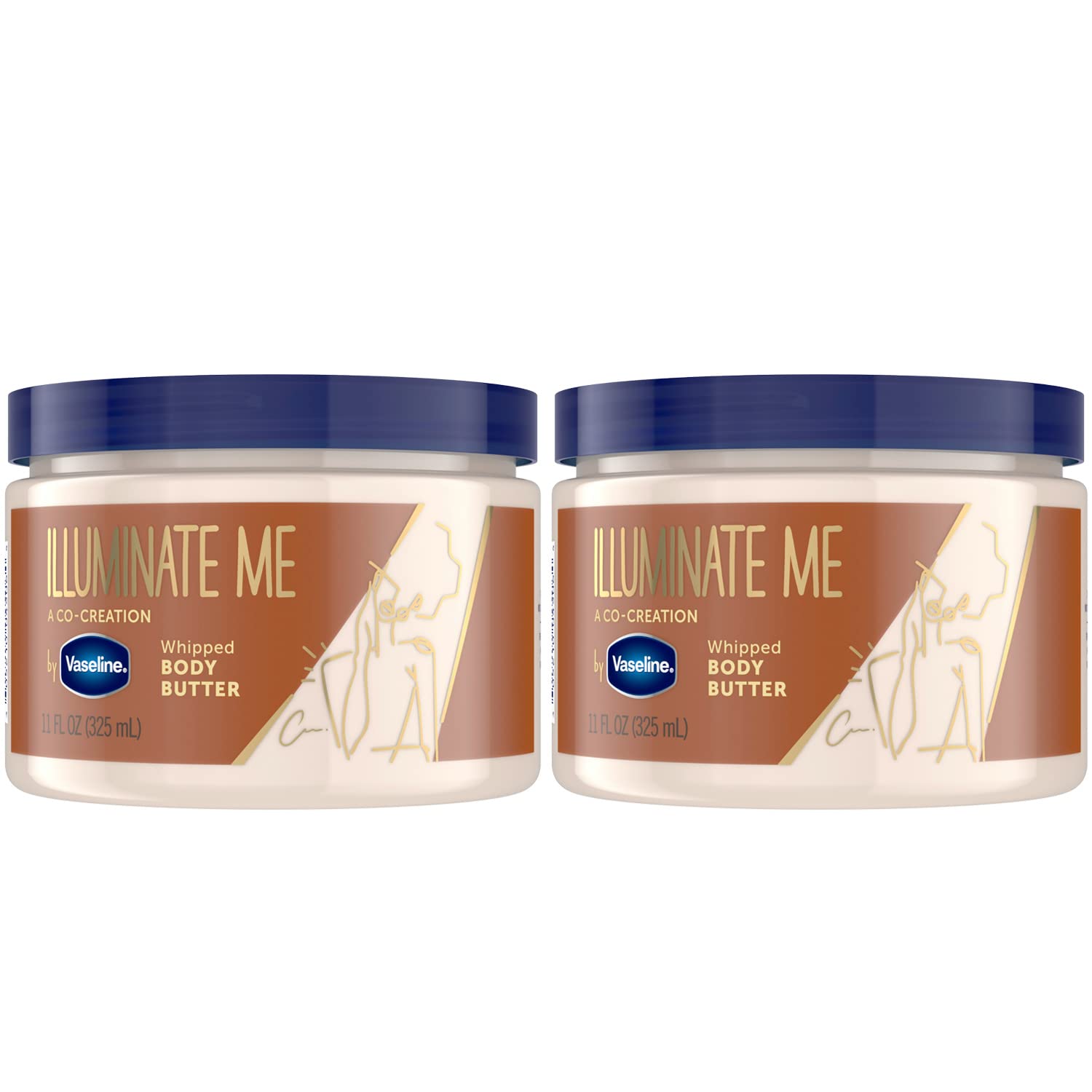 Vaseline Illuminate Me en pot, texture mousse légère pour hydratation rapide.