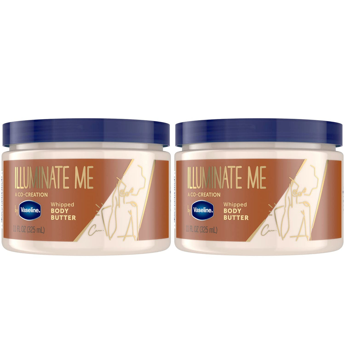 Vaseline Illuminate Me en pot, texture mousse légère pour hydratation rapide.