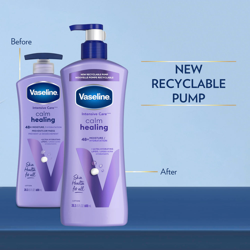 Vaseline Intensive Care Calm Healing Lotion, lavande-extrait: douceur et sensation apaisante.