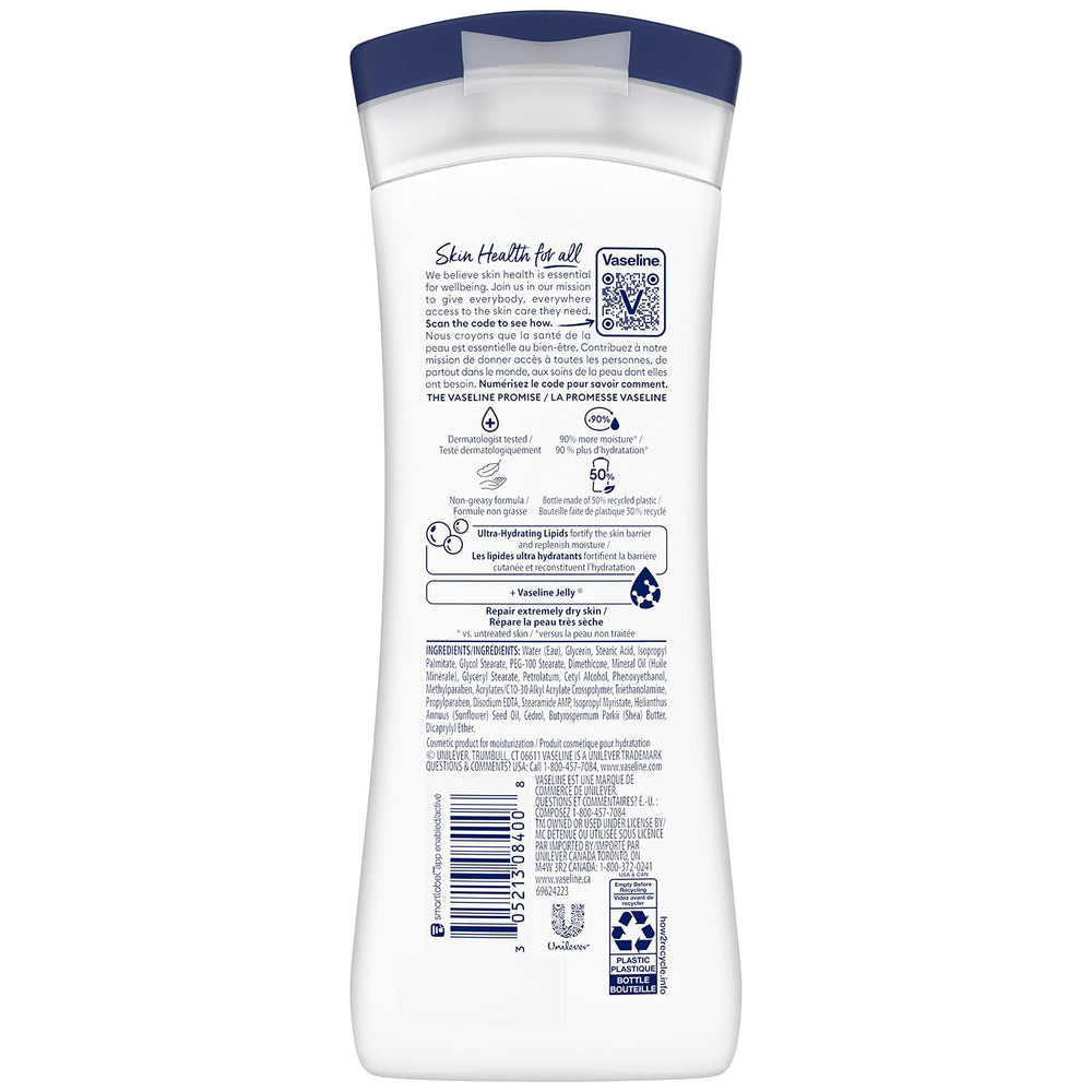 Vaseline Intensive Care Unscented 2-pack front view shows dual-moisturizing option for dry skin