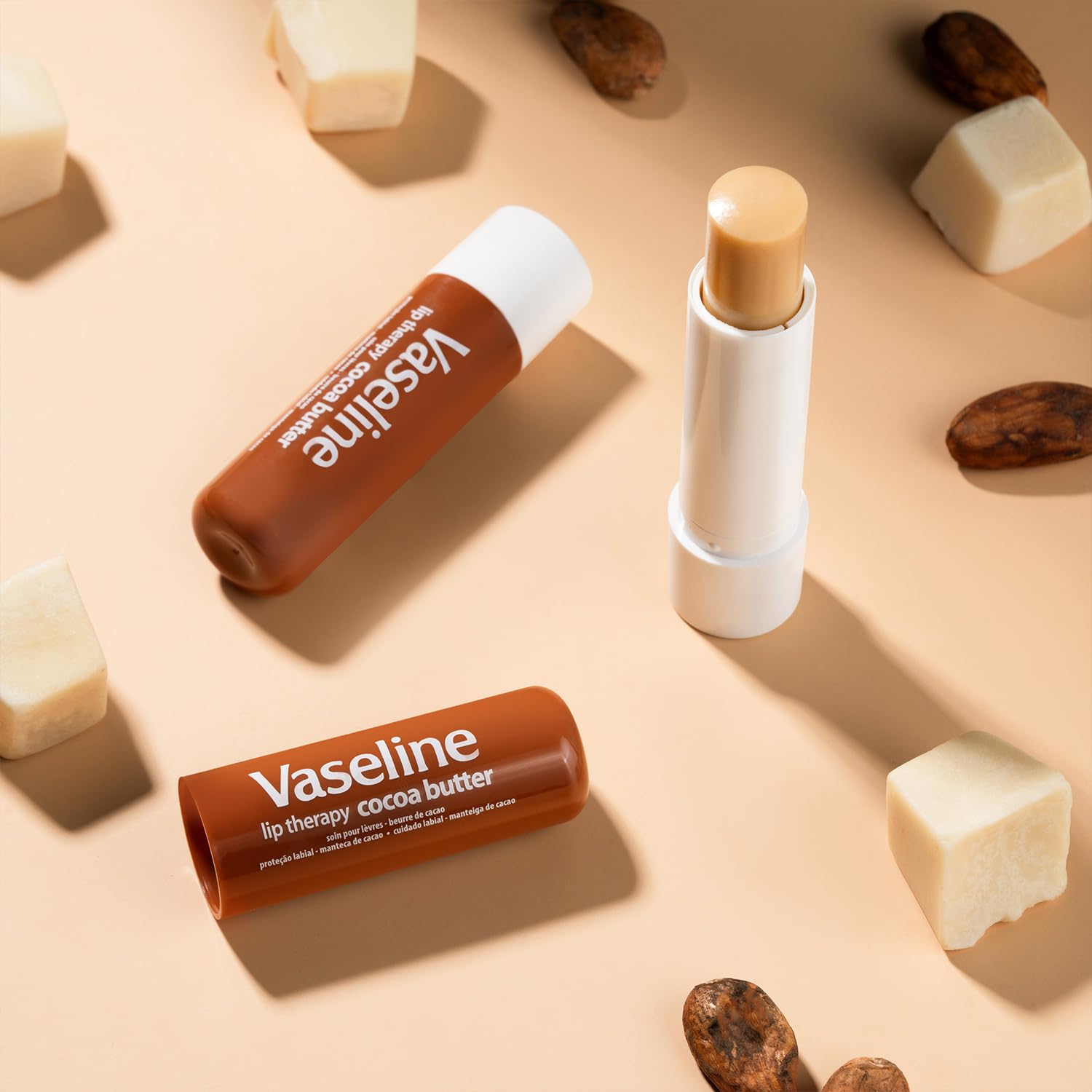 Ensemble de 6 sticks Vaseline Lip Therapy Beurre de cacao, pratique pour toute la famille