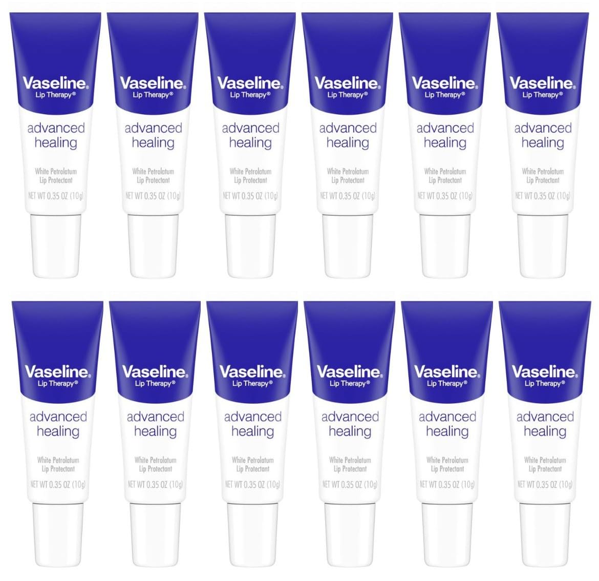Vaseline Lip Therapy emballage compact 10 g pour emporter et hydrater.