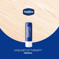 Vaseline Lip Therapy Original stick close-up, shea butter–enriched moisture.