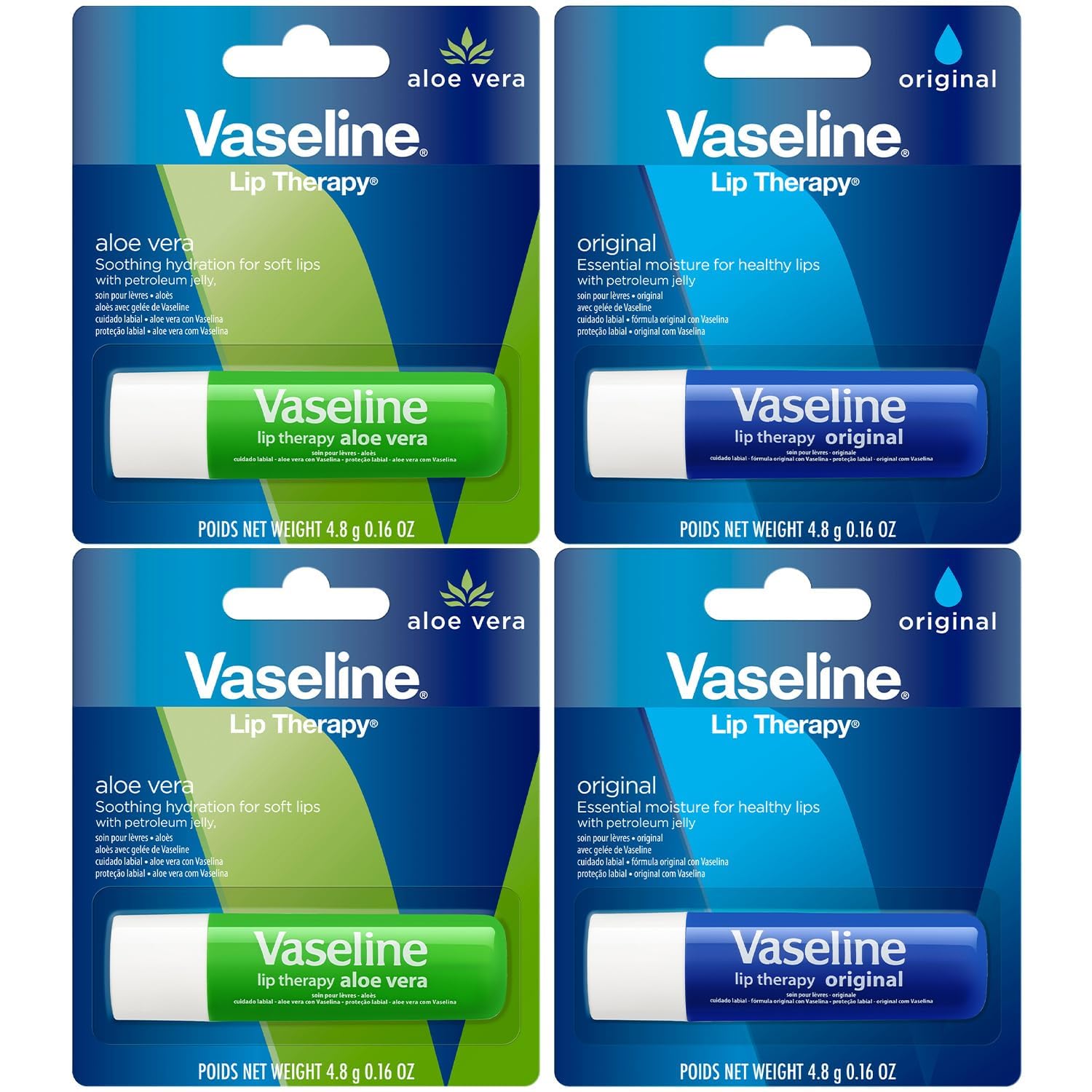 Vaseline Lip Therapy Original stick hydrate durablement les lèvres.