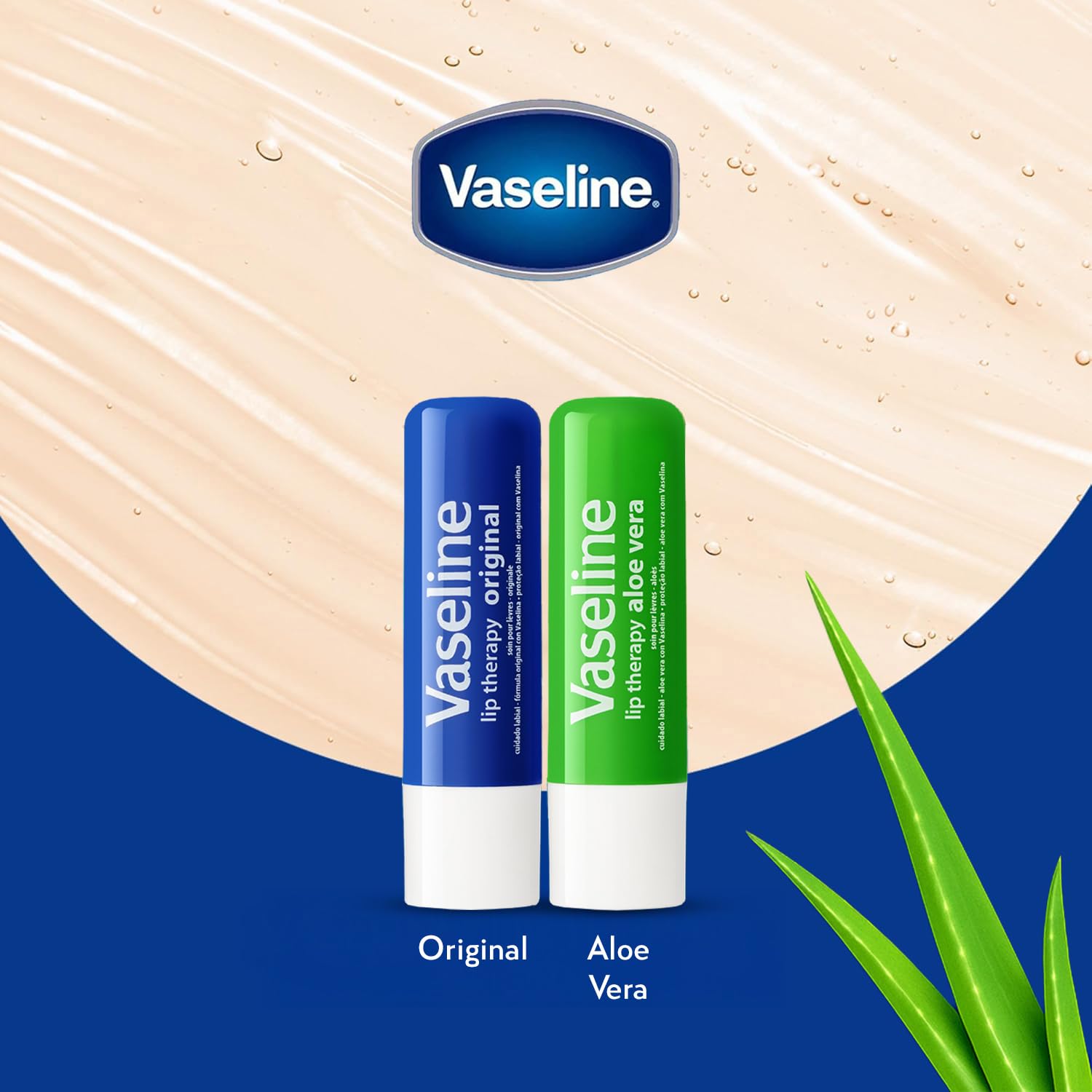 Emballage Vaseline Lip Therapy ensemble 4 pièces, coffret pratique.