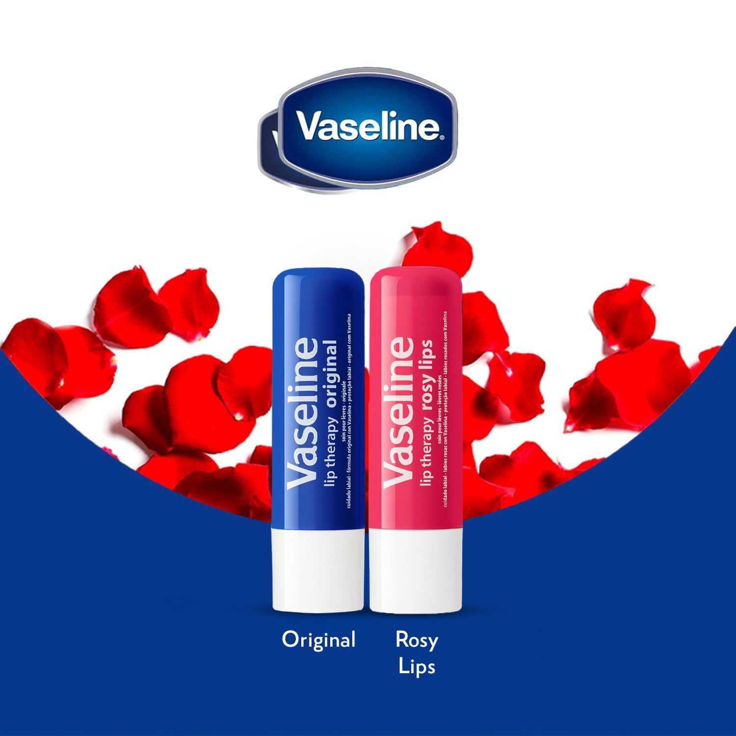 Stick Lèvres Roses Vaseline Lip Therapy, teinte rosée naturelle