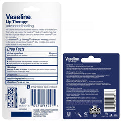 Lot de 12 baumes Vaseline Lip Therapy Advanced Healing, ensemble pratique pour la famille