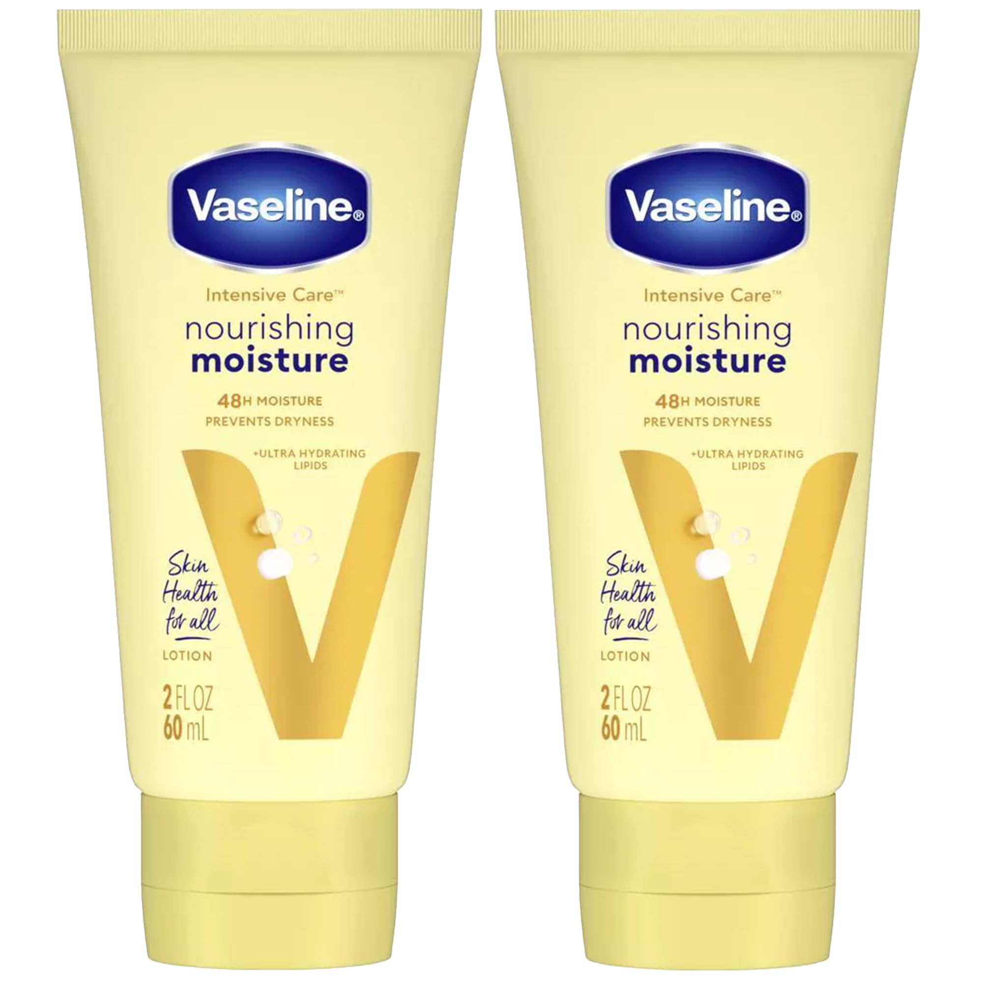 Lotion Vaseline en tube 2oz offre soin intensif et hydratation rapide.