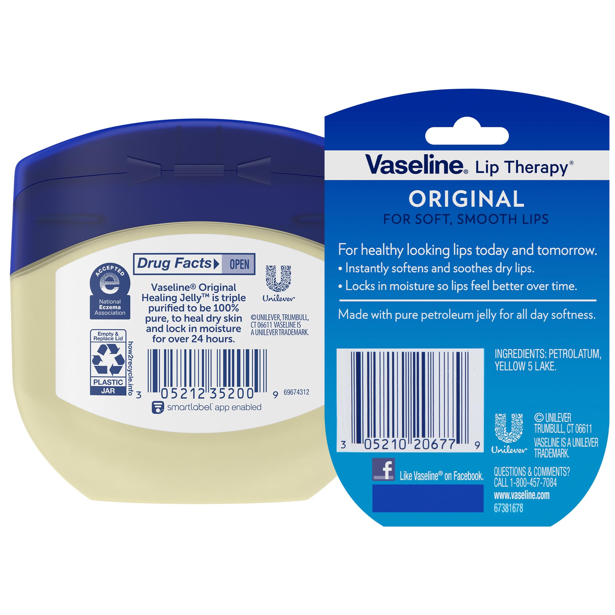 Texture occlusive de Vaseline Original Healing Jelly formant une barrière protectrice.