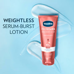 Application-massage Vaseline Pro VitaB3, absorption rapide et fini velouté.