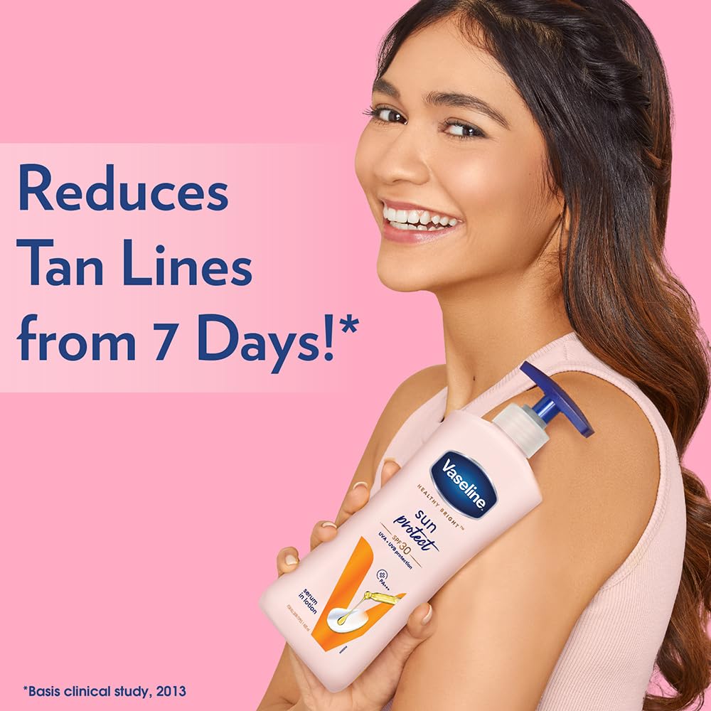 Vaseline Protection solaire SPF 30, peau sèche protégée au quotidien.