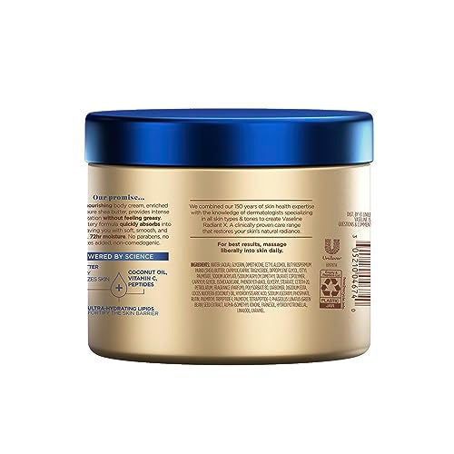 Beurre karite pur dans Vaseline Radiant X pour hydratation profonde