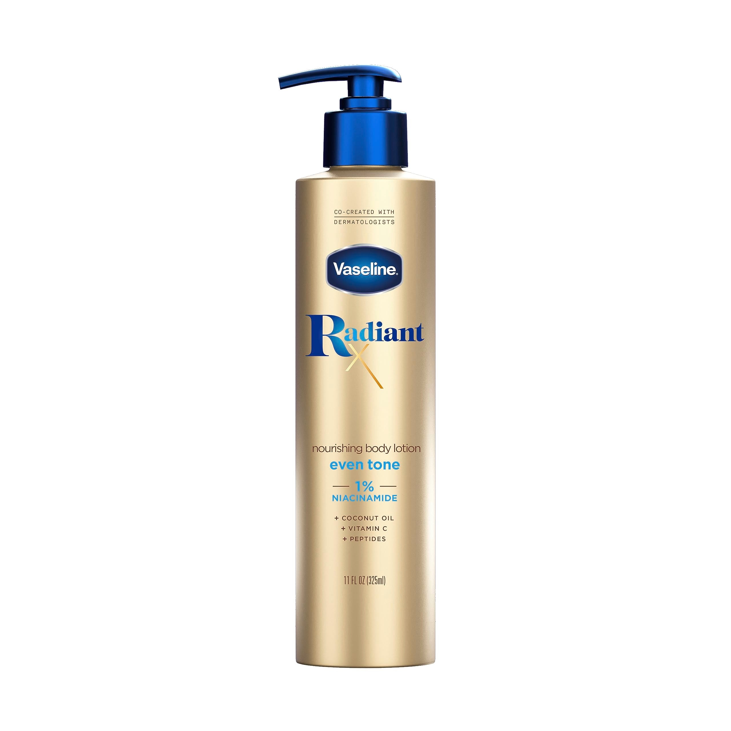 Vaseline Radiant X Even Tone lotion flacon 11 oz, application rapide et facile