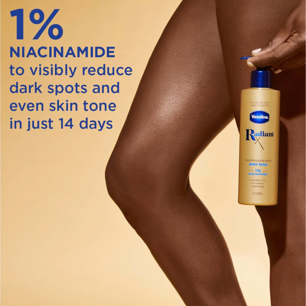 Peptides et lipides hydratants dans Vaseline Radiant X Even Tone renforçant la barrière