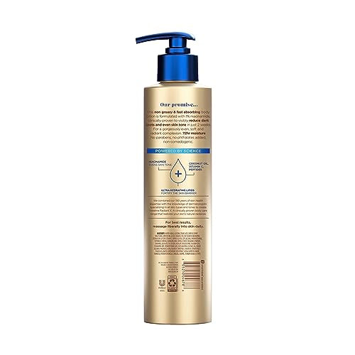 Texture légère de Vaseline Radiant X Even Tone, absorption rapide sans gras