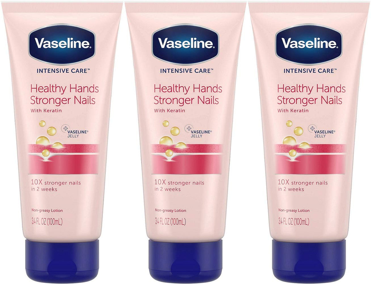 Vaseline Intensive Care pour mains et ongles, pack de 3 tubes, hydratation durable