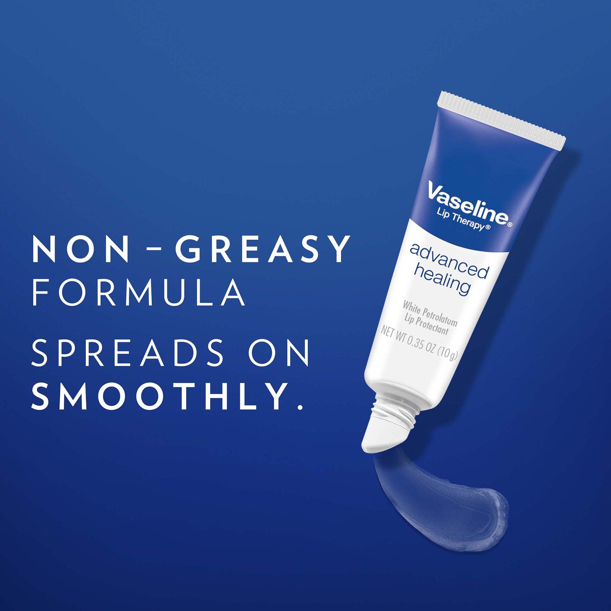 Vaseline Soin Lèvres Avancé, format compact et portable.
