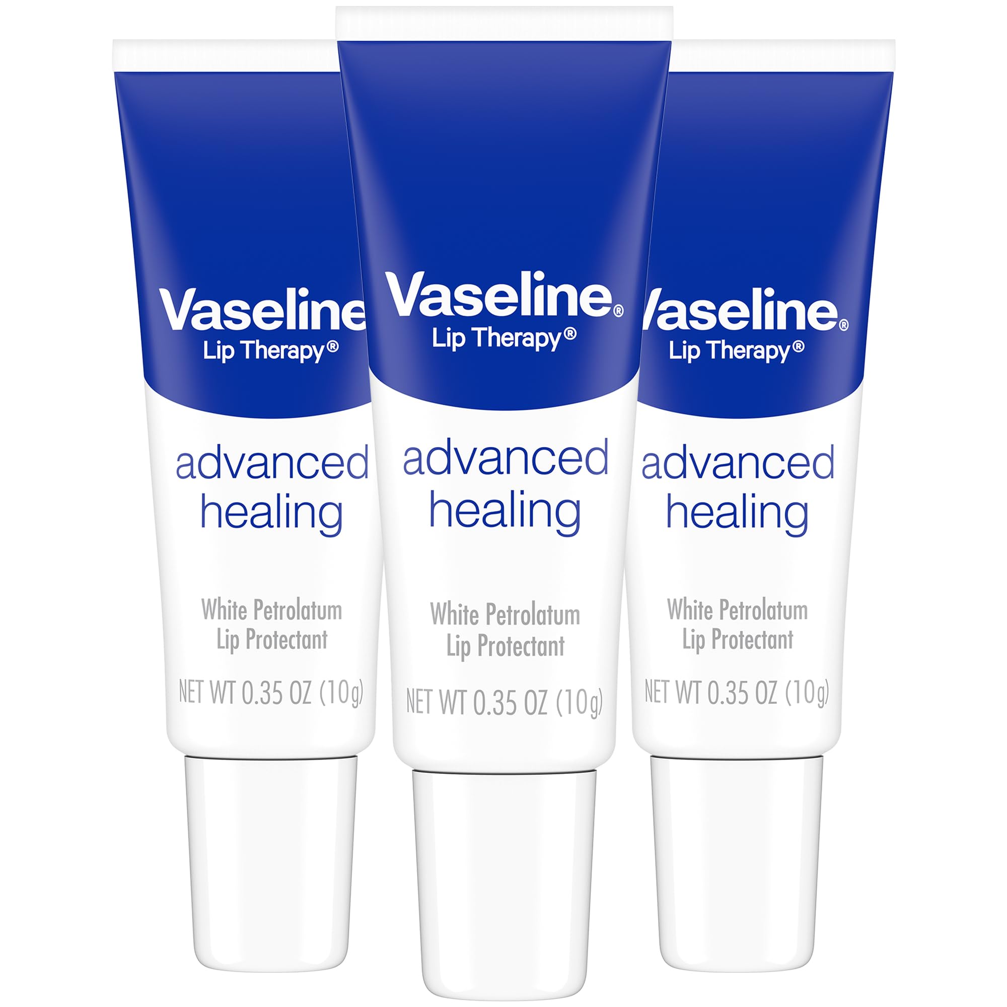 Vaseline Soin Lèvres Avancé, tube 0,35 oz, hydratation rapide pour lèvres sèches.