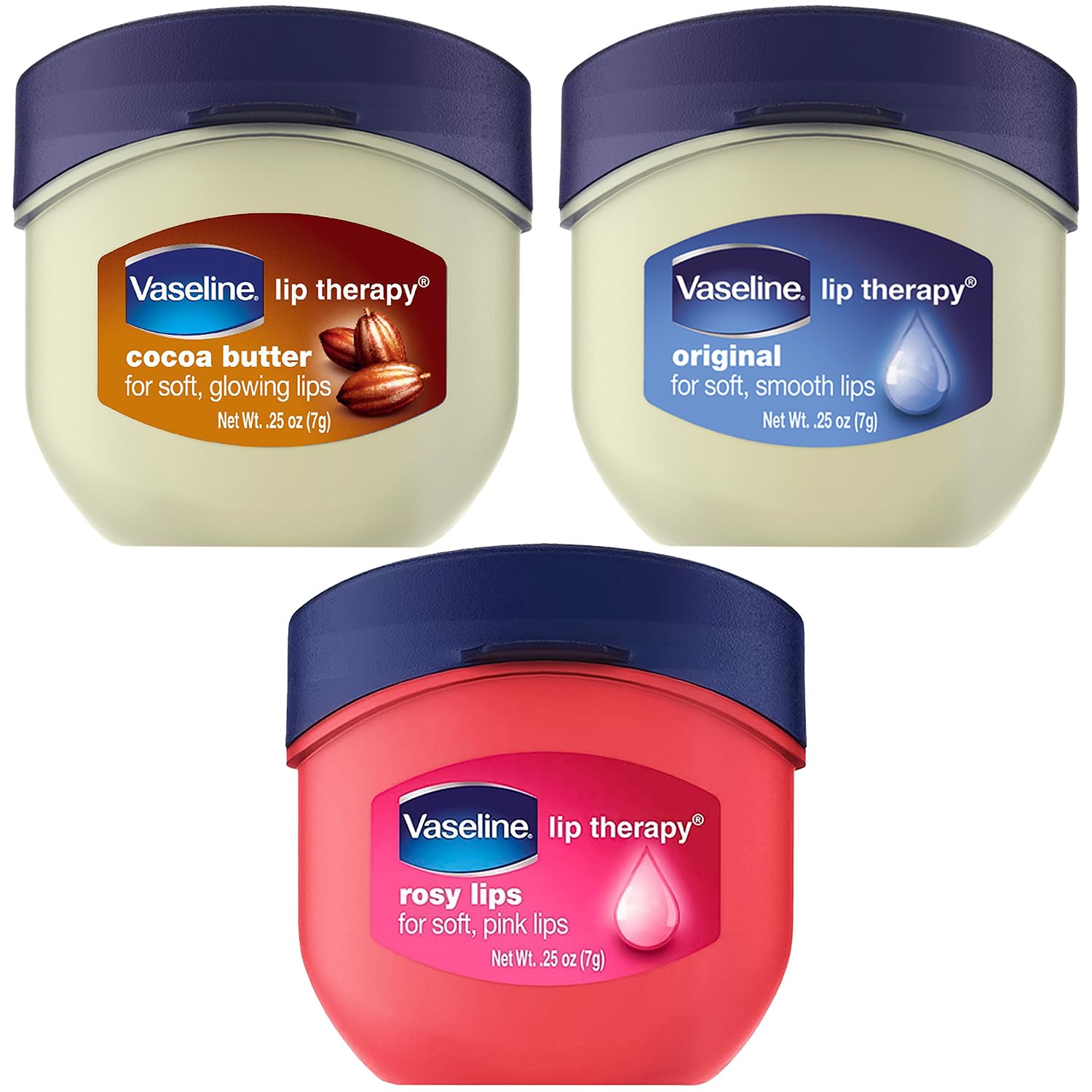 Vaseline Soin Lèvres Original — mini-pot hydratant pour lèvres douces.