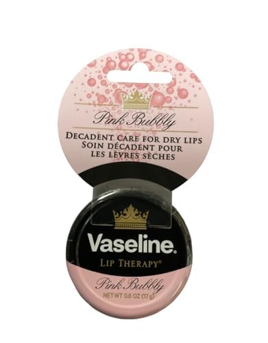 Vaseline soin lèvres rose pétillant extrait raisin champagne pour douceur et lissage.