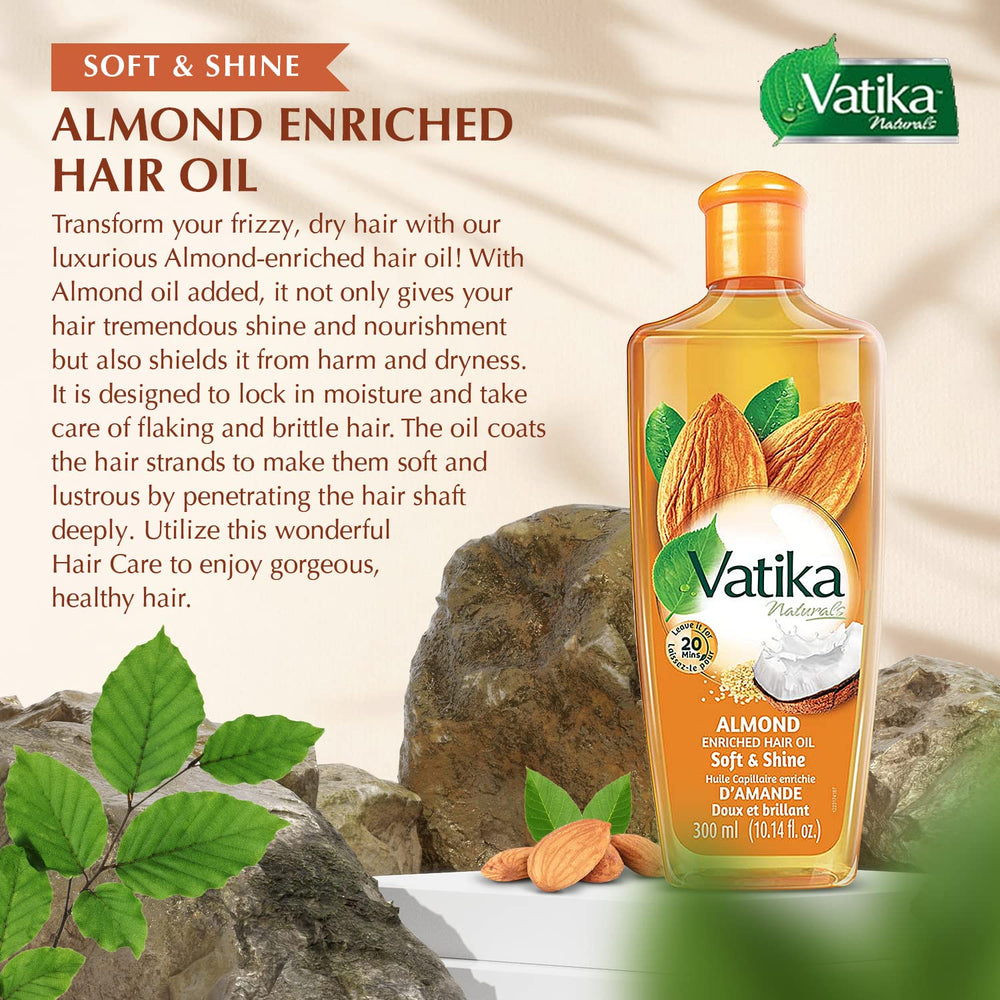 Ingrédient amande dans l'huile Vatika Naturals Dabur pour plus de douceur