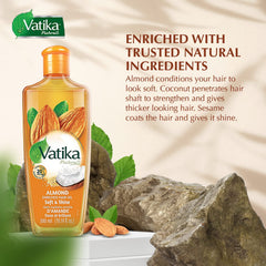 Huile coco et pénétration capillaire Vatika Naturals Dabur pour des cheveux nourris