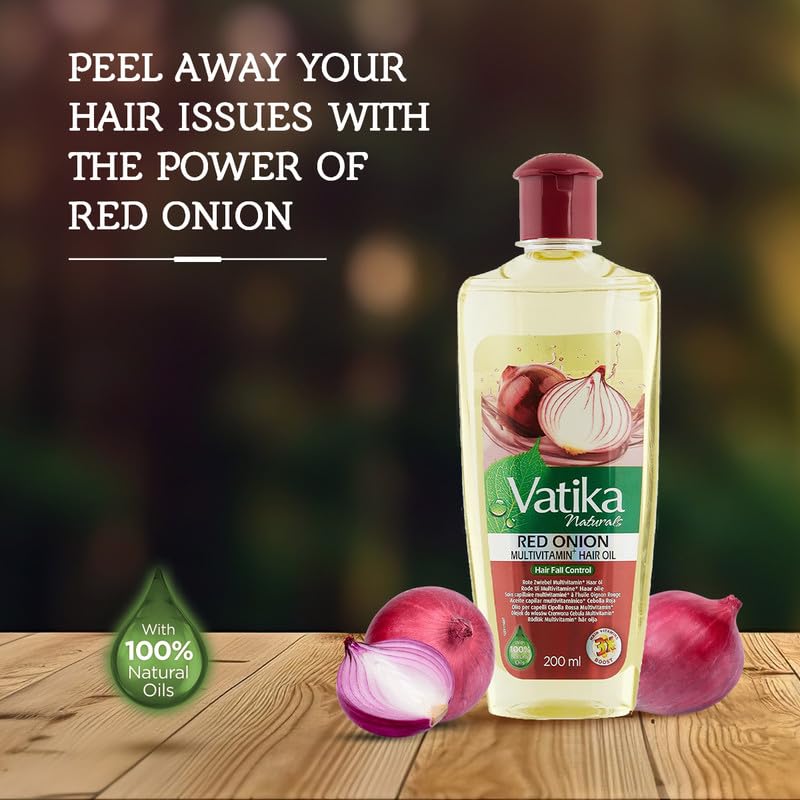 Vatika Naturals Huile Capillaire – massage du cuir chevelu, stimule la circulation et nourrit.