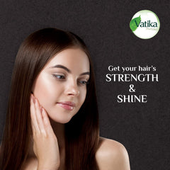 Application sur le cuir chevelu pour nourrir les racines avec Vatika Naturals.