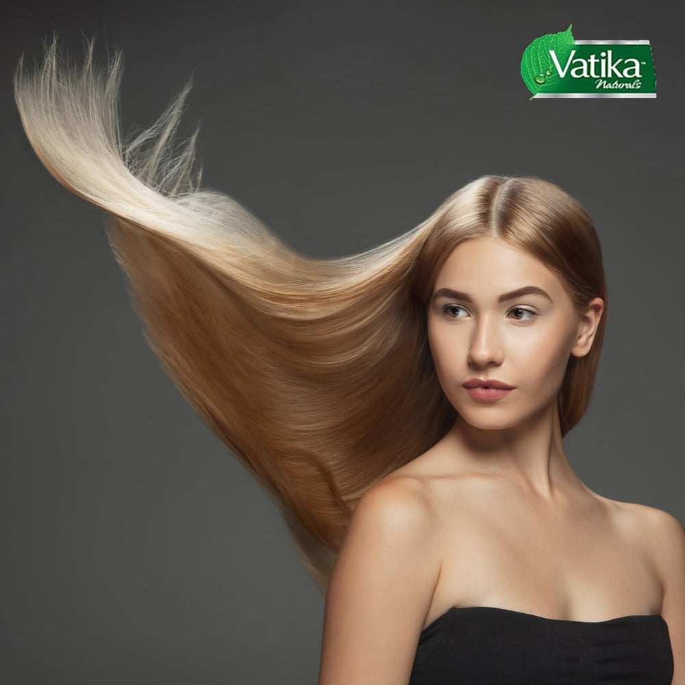 Vatika Naturals routine soin cheveux durable et hydratante.