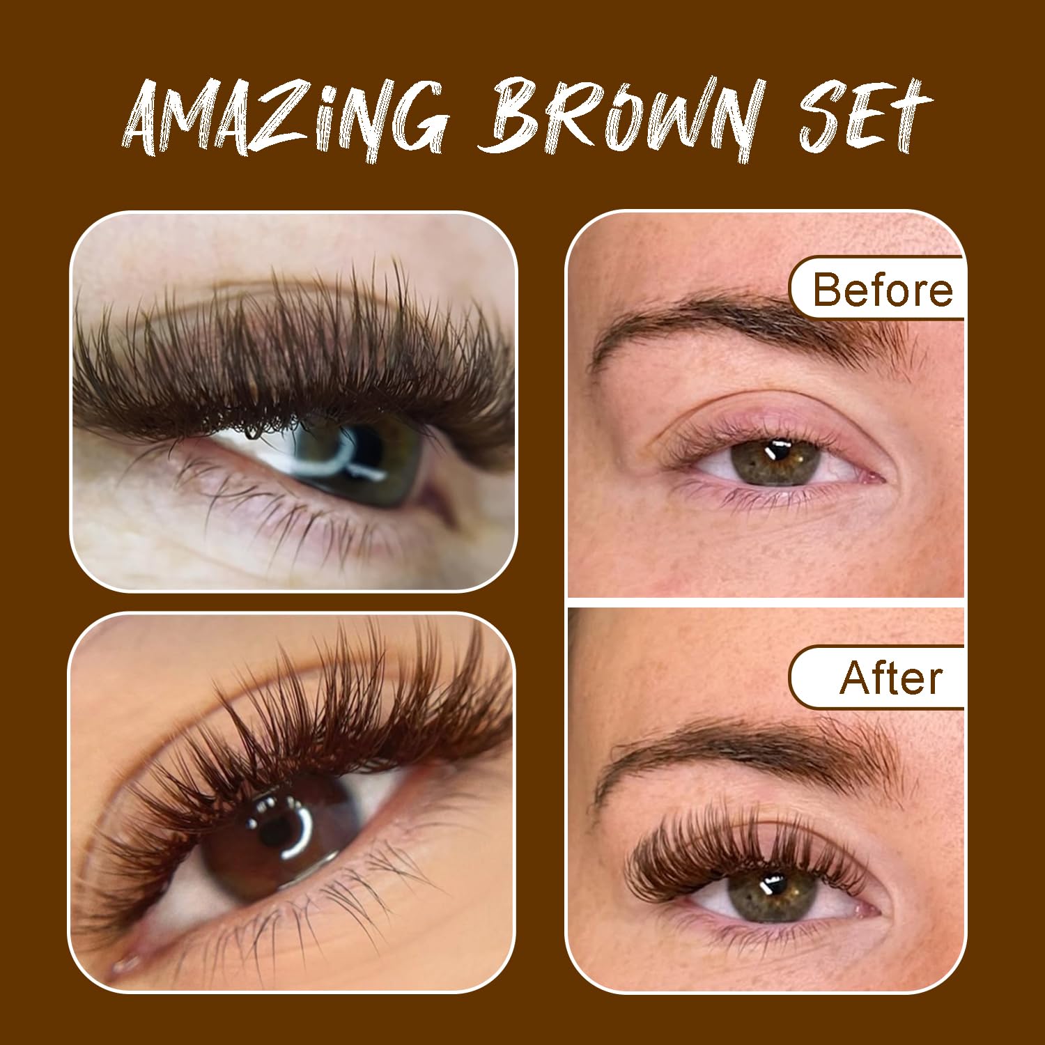 VAVALASH 320 brown premade fans ideal for easy application