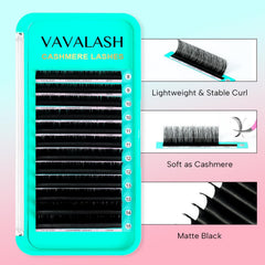 Épaisseurs 0,03/0,05/0,07 des Cashmere Lashes, pour divers styles de volume.
