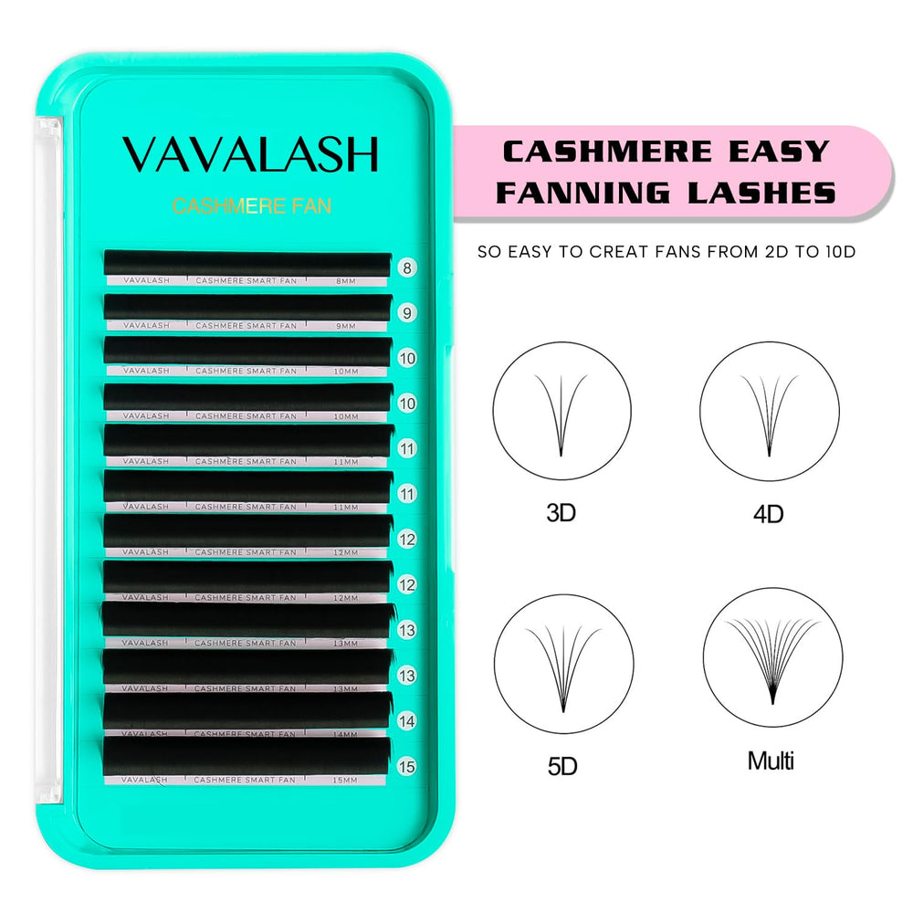 VAVALASH Cashmere Easy Fan Lashes 2D-10D, grande adaptabilité