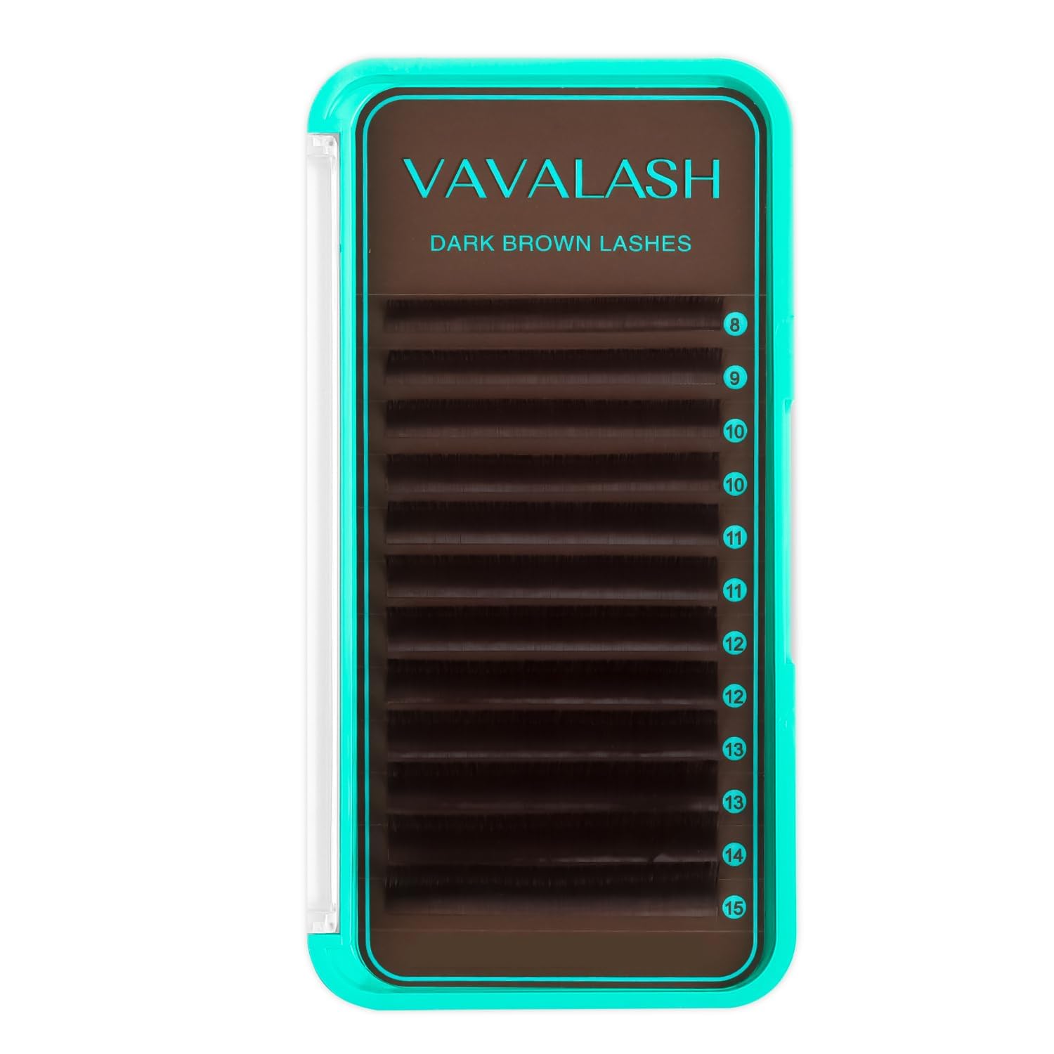 Extensions cils VAVALASH brun foncé 0-03, 8-15 mm, rendu naturel