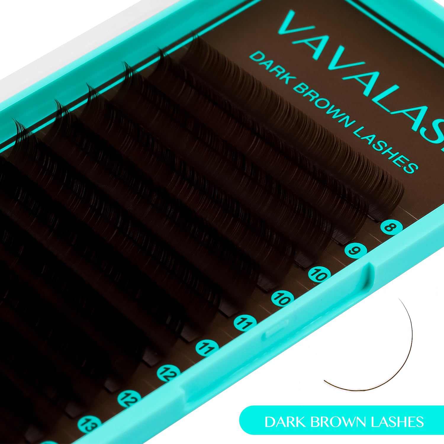 Extensions cils VAVALASH brun foncé 0-05, 8-15 mm, volume discret