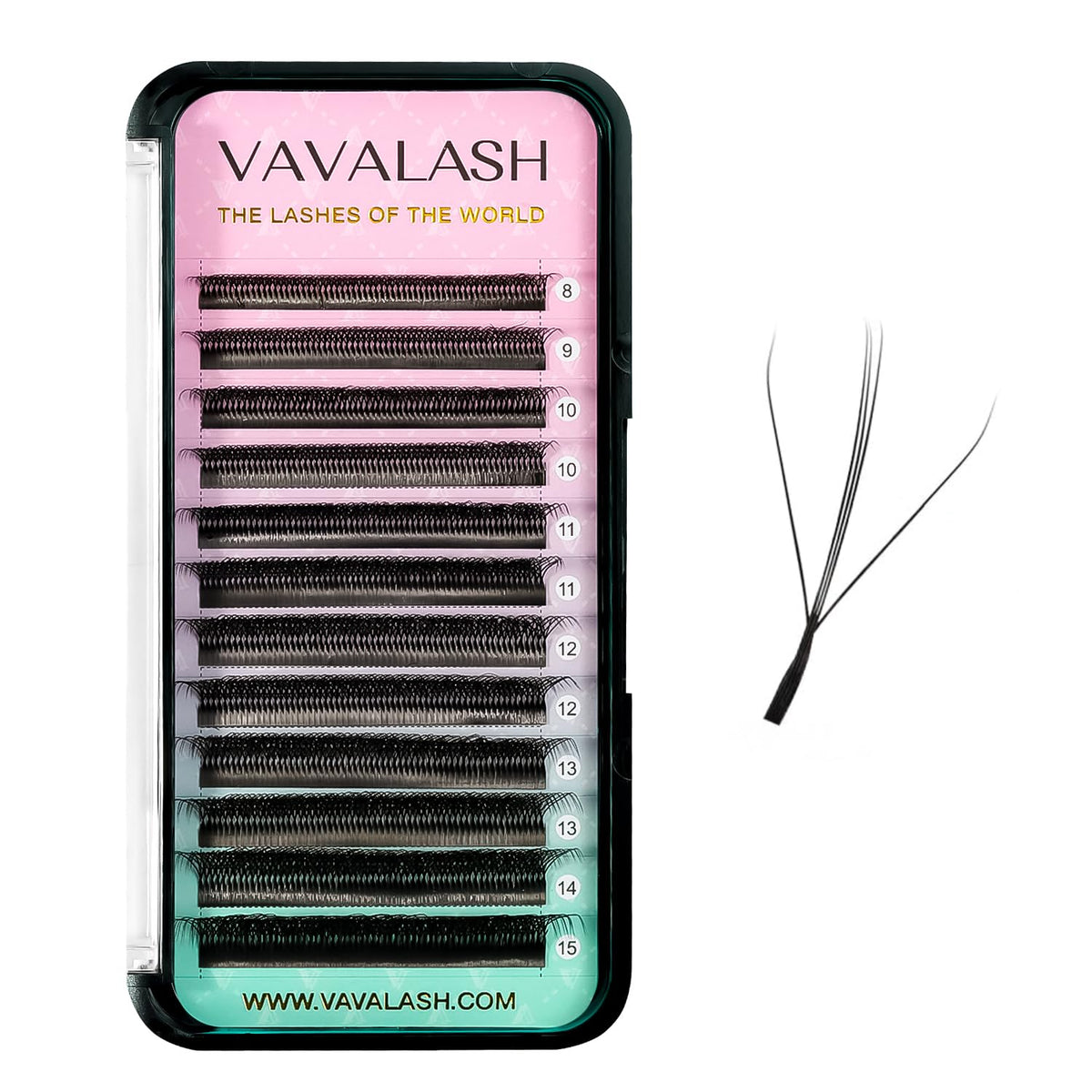 Cils VAVALASH 3D Forme-W avec double noyau et base solide.