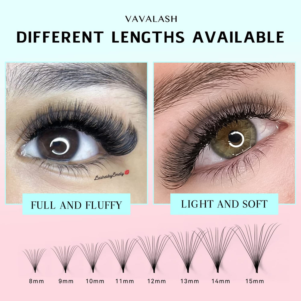 Lash artist applying VAVALASH premade fans with ease.