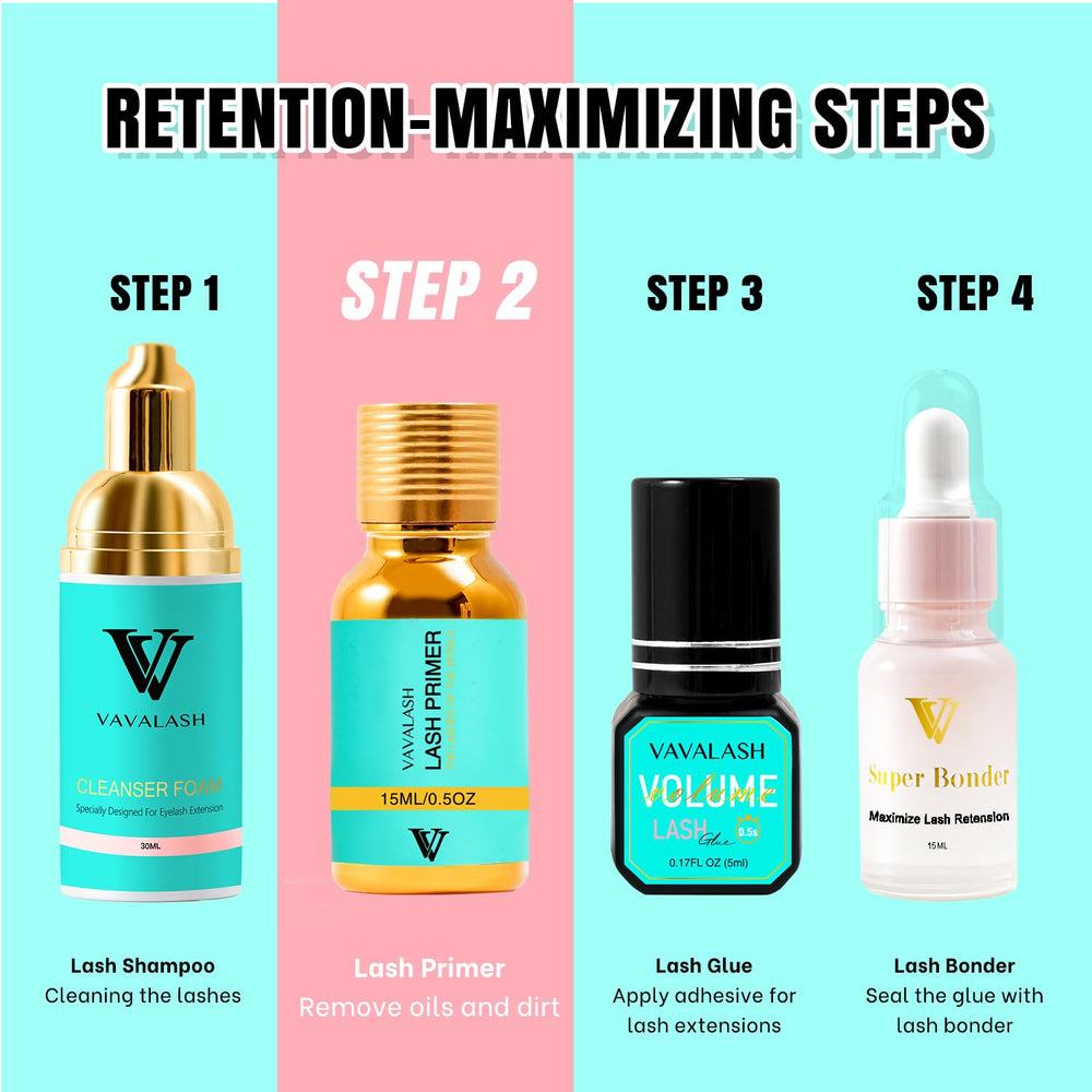 VAVALASH Lash Primer – emballage pratique et 15 ml pour service en institut.