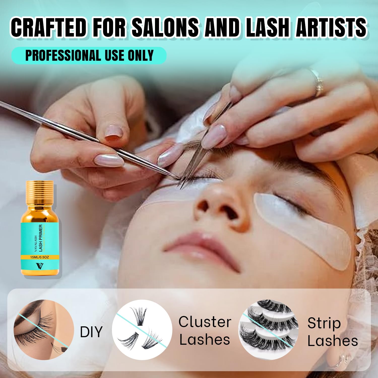 VAVALASH Lash Primer – nettoyage des huiles et protéines pour base propre.