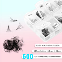VAVALASH thin-base premade fans for seamless lash adhesion and coverage.