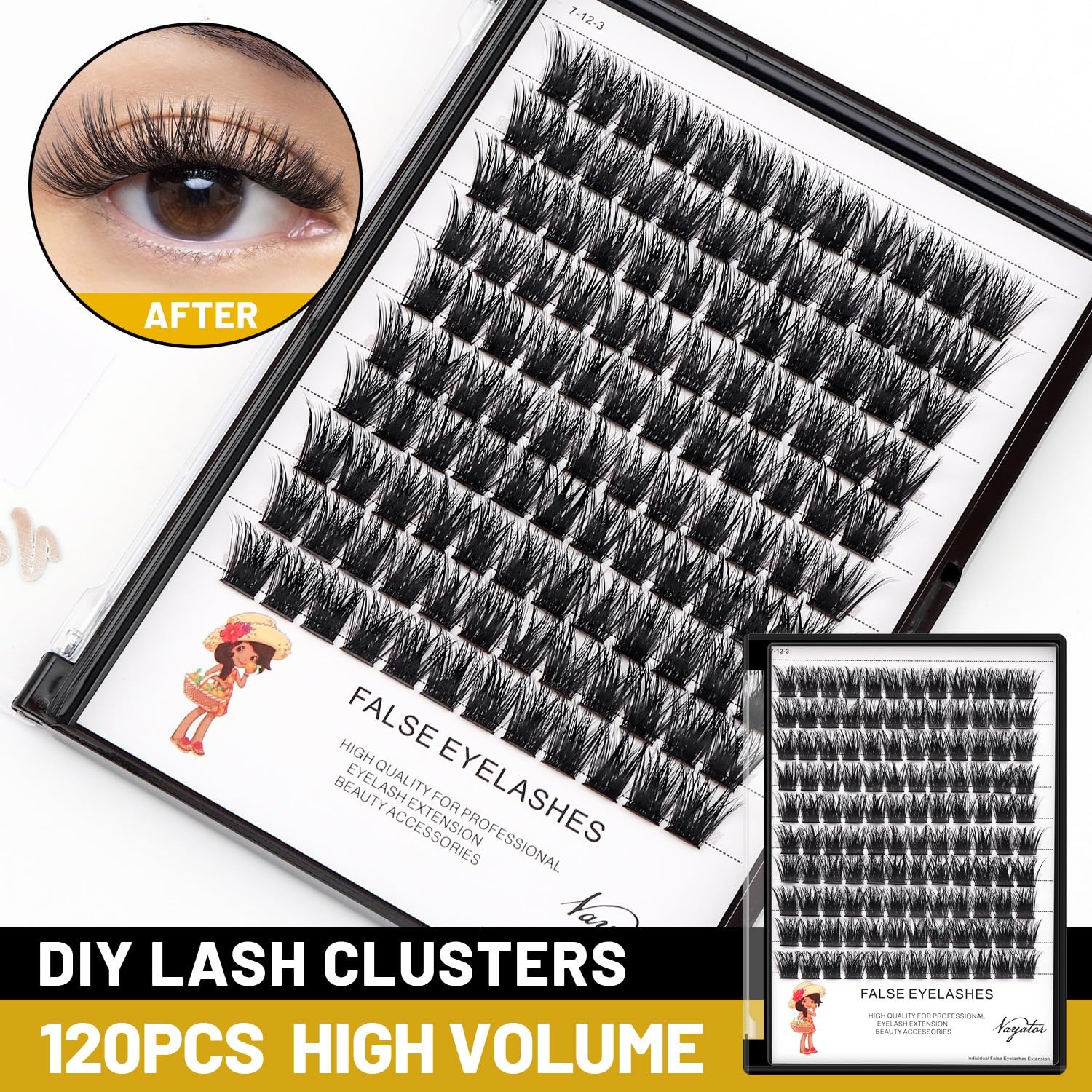 Cils Vayator, longueurs variées 8–20 mm pour des styles personnalisés.