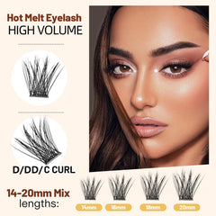 Cils Vayator mélange 12-14-16-18mm pour un allongement élégant.