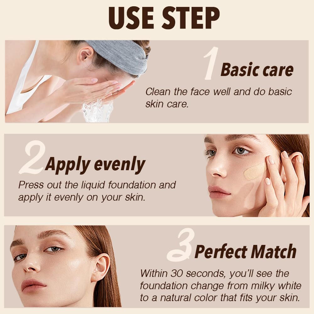 Fondation 4 en 1 VBEYD: protection SPF50 pour une routine quotidienne sûre.